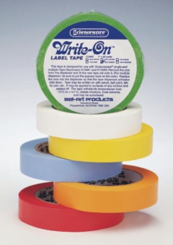 Adhesive label tape Write-on&trade;, writable