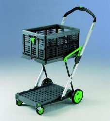 Laboratory Trolley clax Mobil comfort with Box, Green Edition