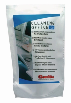 Cleaning Office, technical cleaning cloths with alcohol