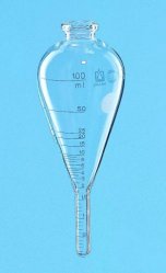 Slika ASTM centrifuge tube, pear-shaped with cylindrical base, borosilicate glass 3.3