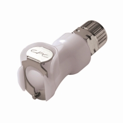 Quick-lock coupling plugs with valve, PLC Series, Acetal