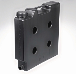 Space-saving jerrycans, HDPE, electrically conductive, with threaded connector