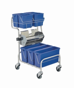 Slika Cleaning trolleys Clino<sup>&reg;</sup> CR6 FP with flat wringer, stainless steel