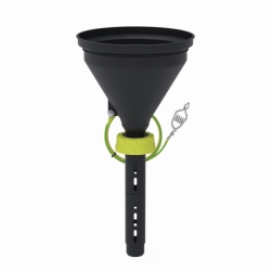 Safety funnels 180, PE-EX, electrostatic conductive, with ball valve