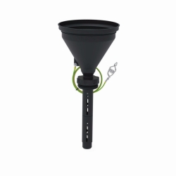 Safety funnels 180, PE-EX, electrostatic conductive, with ball valve