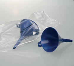 Slika Disposable funnels, PS, blue, detectable