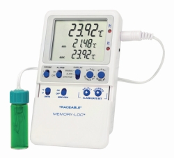 Temperature data logger Traceable<sup>&reg;</sup> Memory-Loc&trade;, with 1 vaccine bottle probe