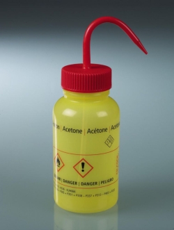Wash bottles, with GHS imprint, LDPE