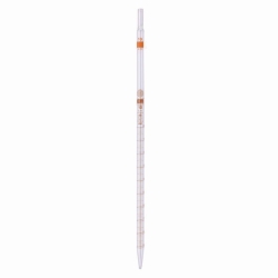 Graduated pipettes, Soda-lime glass, class AS, amber stain graduation, type 3