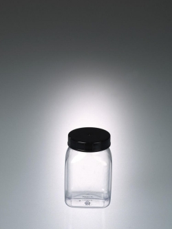 Square wide-mouth containers, PVC, transparent