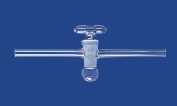 Vacuum stopcocks, one-way, straight and parallel, borosilicate glass 3.3