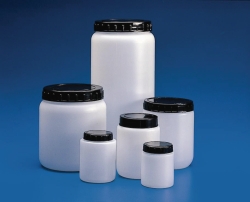 Slika Cylindrical jars with ribbed cap, HDPE