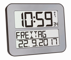 Slika Radio controlled wall clock TimeLine Max with digital display