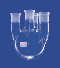 Four-neck round-bottom flask, with parallel side necks, DURAN<sup>&reg;</sup>