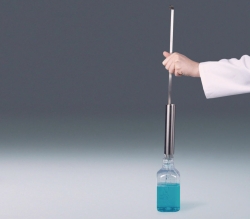 Slika Liquid-Sampler, single hand operation, stainless steel V4A (1.4404), place onto bottle