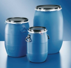 Slika Wide-mouth drums, HDPE, with UN-approval