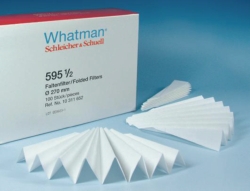 Qualitative filter paper, Grade 595 1/2, folded filters