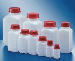 Slika Square reagent bottles without closure, HDPE
