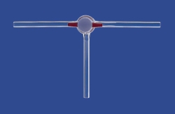 Slika 3-way stopcocks, T-bore, borosilicate glass 3.3