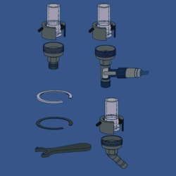 Tubing adapters for heating and cooling connection