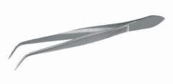 Slika Forceps, curved end, 18/10 steel
