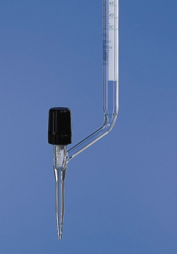 Burettes, with lateral valve cock, borosilicate glass 3.3, class AS, incl. USP certificate