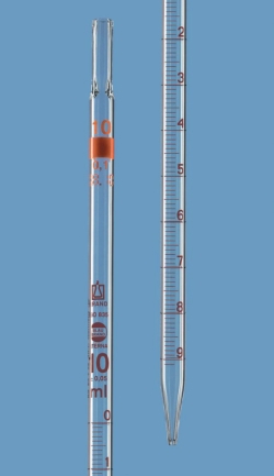 Graduated pipettes, total delivery, AR-glass<sup>&reg;</sup>, class AS, amber graduations, type 3