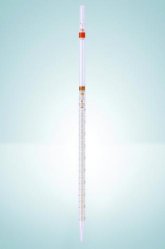 Graduated pipettes, Soda-lime glass, class B, amber stain graduation, type 3