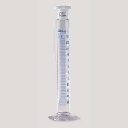 Slika Mixing cylinder 1000 ml, tall form, glass, cl.A, with PP stopper, blue scale, ba