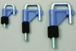 Curved tubing clamps stop-it, PVDF