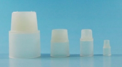 Stoppers, silicone, with turn-over flange