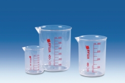 Slika Griffin beakers PMP, with printed red scale