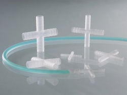 Tubing connectors, cross-shape, PP