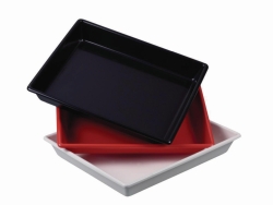 Photographic trays LaboPlast<sup>&reg;</sup>, PVC, shallow form without ribs on bottom, profile shape rounded