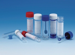 Sample container, Sterilin&trade;, PS, screw cap with sample spoon