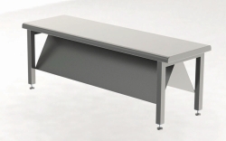 Sit-Over Benches, stainless steel, diagonally