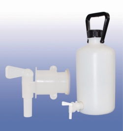 Slika LLG-Aspirator Bottles, narrow neck, HDPE, with stopcock