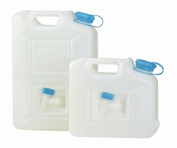 Jerrycan with integrated spout, HDPE