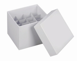 Partitions for cryogenic cardboard boxes