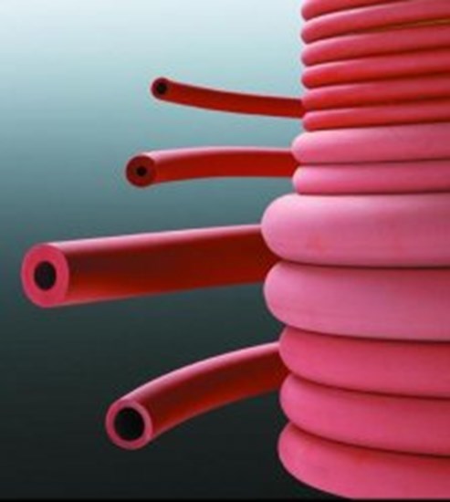 TUBING,RUBBER,RED,4 X 1 MM WALL, P.M    