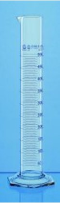 Slika Measuring cylinders USP, borosilicate glass 3.3, tall form, class A, blue graduated
