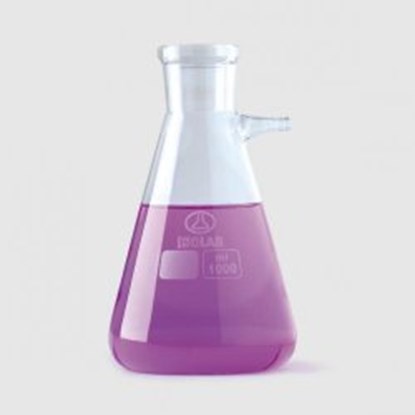 Slika Filter flasks, Erlenmeyer shape, borosilicate glass 3.3, with PP olive