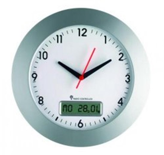 WIRELESS WALL CLOCK WITH DATE           