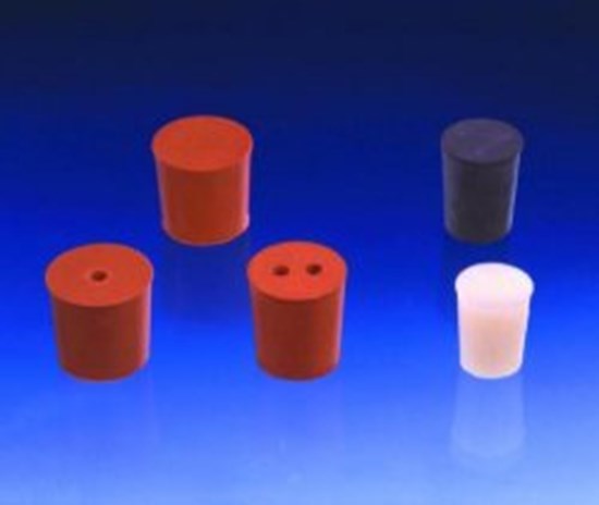 Rubber stoppers red 86mm? base diam