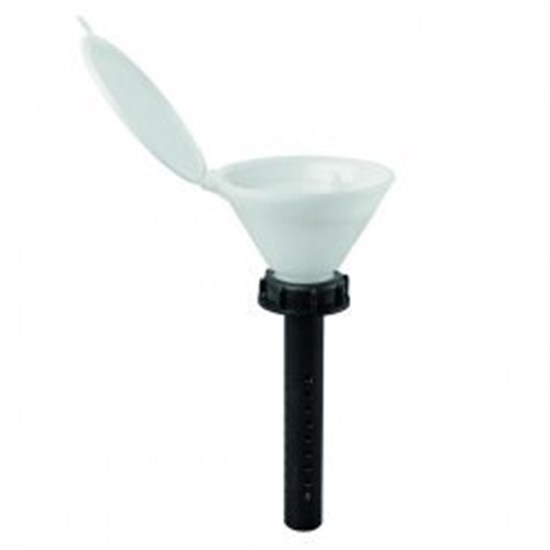 Safety Funnels with Hinged Lid, White, HDPE