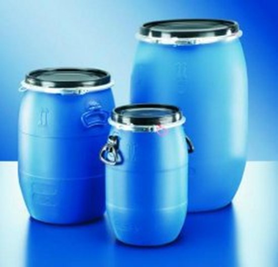 Barrels,PE-LD,with standard lid and clamping ring