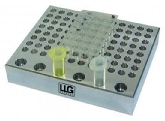 LLG-Temperature block, aluminum, for 36 x 0.5 ml tubes + 11 x 1.5 ml tubes,