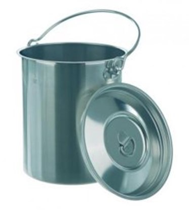 Slika Transport containers with lid and handle, 18/10 steel