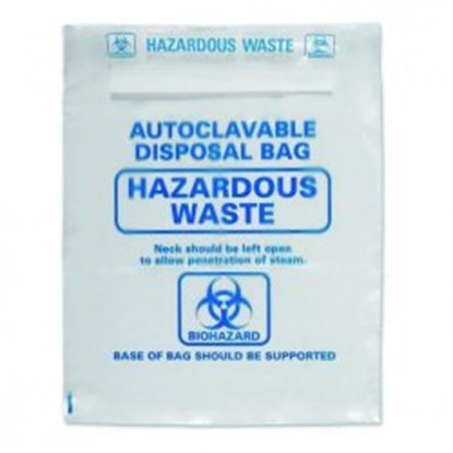 Slika LLG-Autoclavable bags, PP, with Biohazard printing and sterilisation indicator