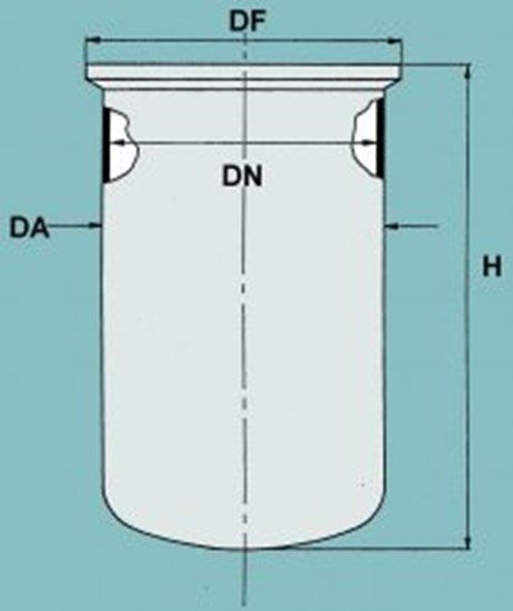 Flat ground flange reaction vessels, unjacketed